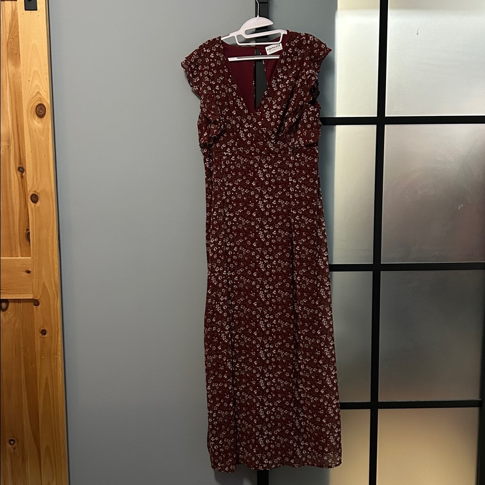 Floral Burgundy Maxi Dress